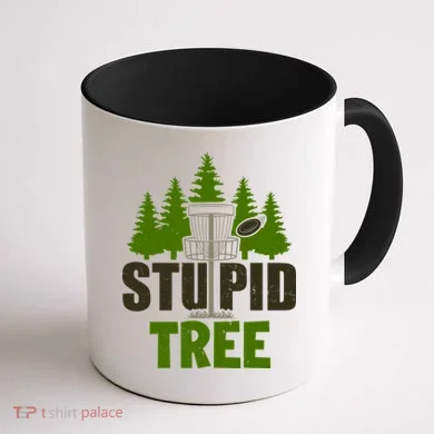 Funny Disc Golf Stupid Tree Coffee Mug back