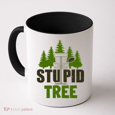 Funny Disc Golf Stupid Tree Coffee Mug