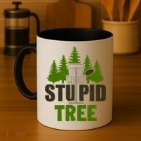 Funny Disc Golf Stupid Tree Coffee Mug thumb 4