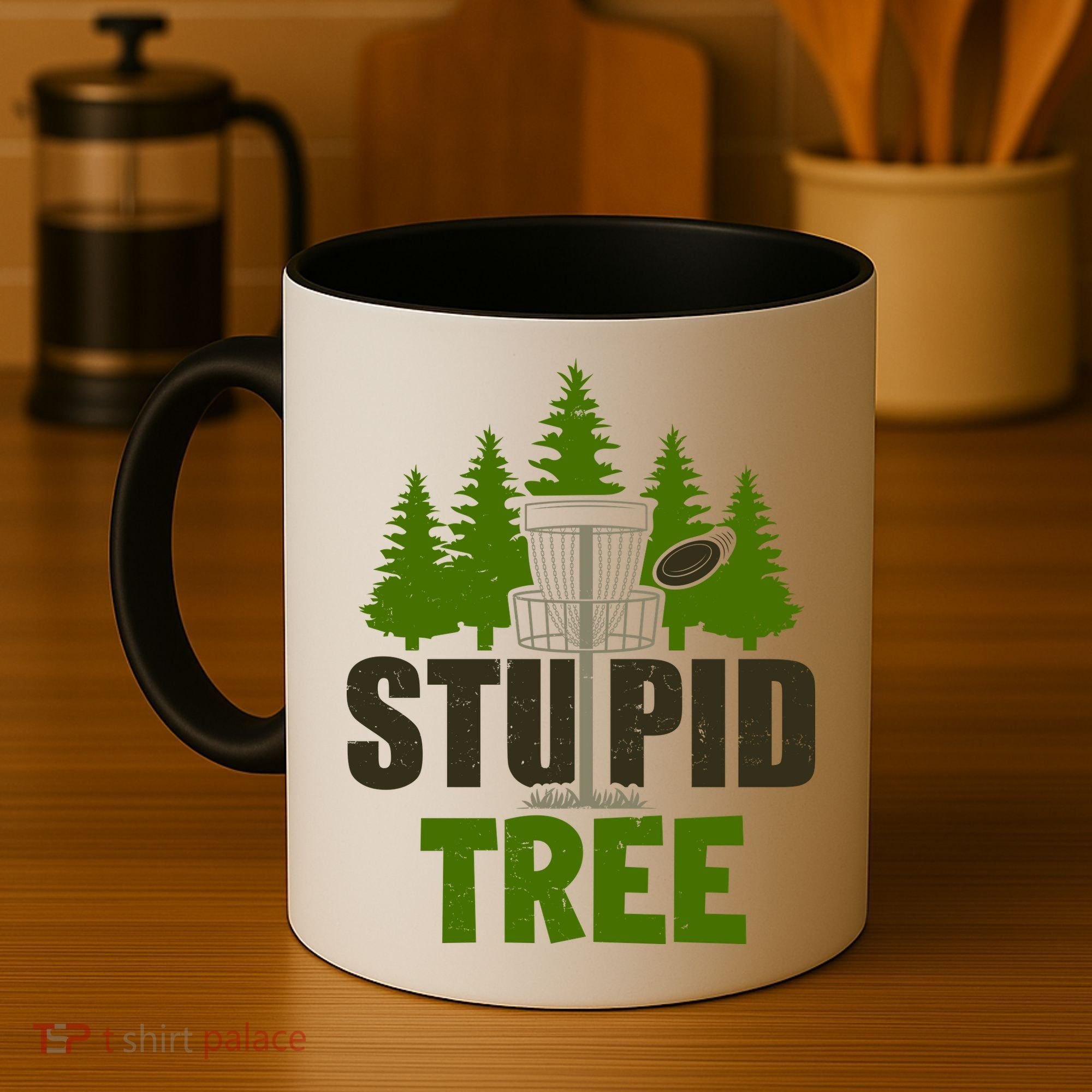Funny Disc Golf Stupid Tree Coffee Mug