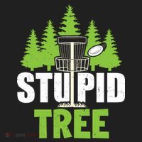 Funny Disc Golf Stupid Tree Beanie thumb 2