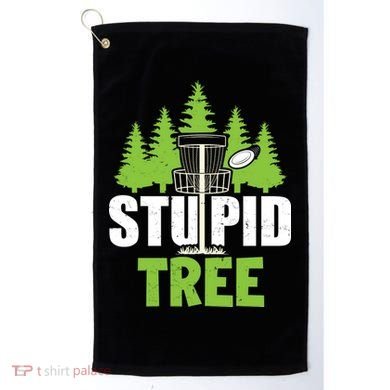 Funny Disc Golf Stupid Tree Golf Towel