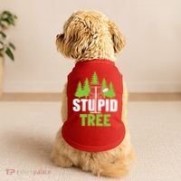 Funny Disc Golf Stupid Tree Doggie Tank thumb 2