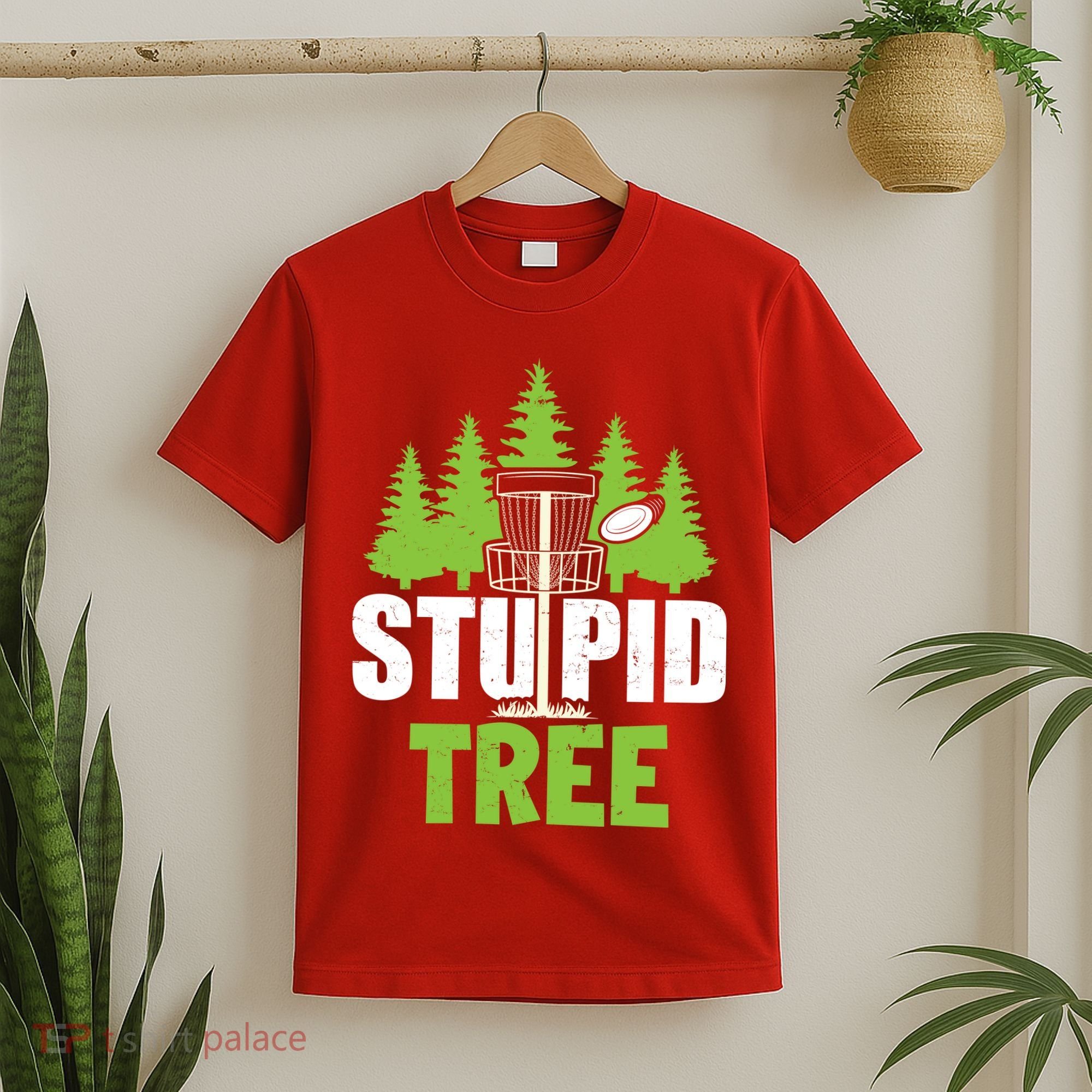 Funny Disc Golf Stupid Tree T-Shirt