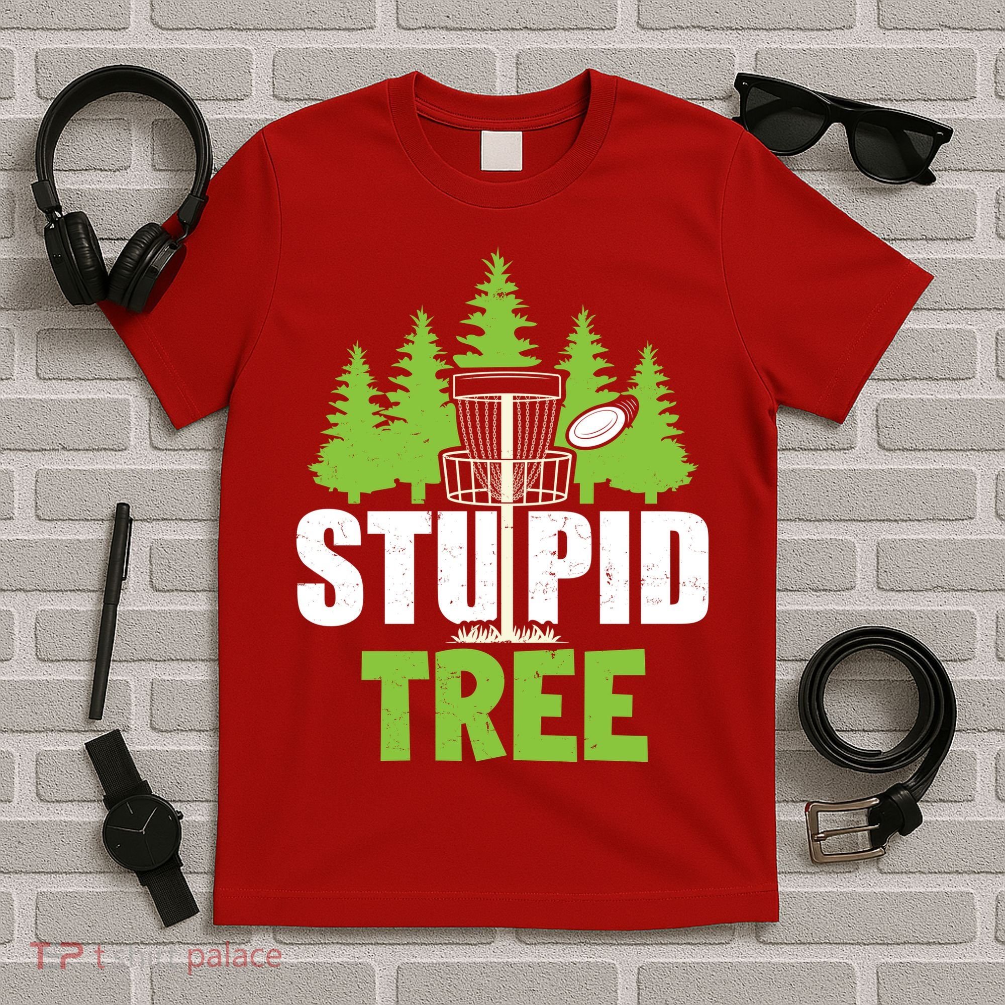 Funny Disc Golf Stupid Tree T-Shirt
