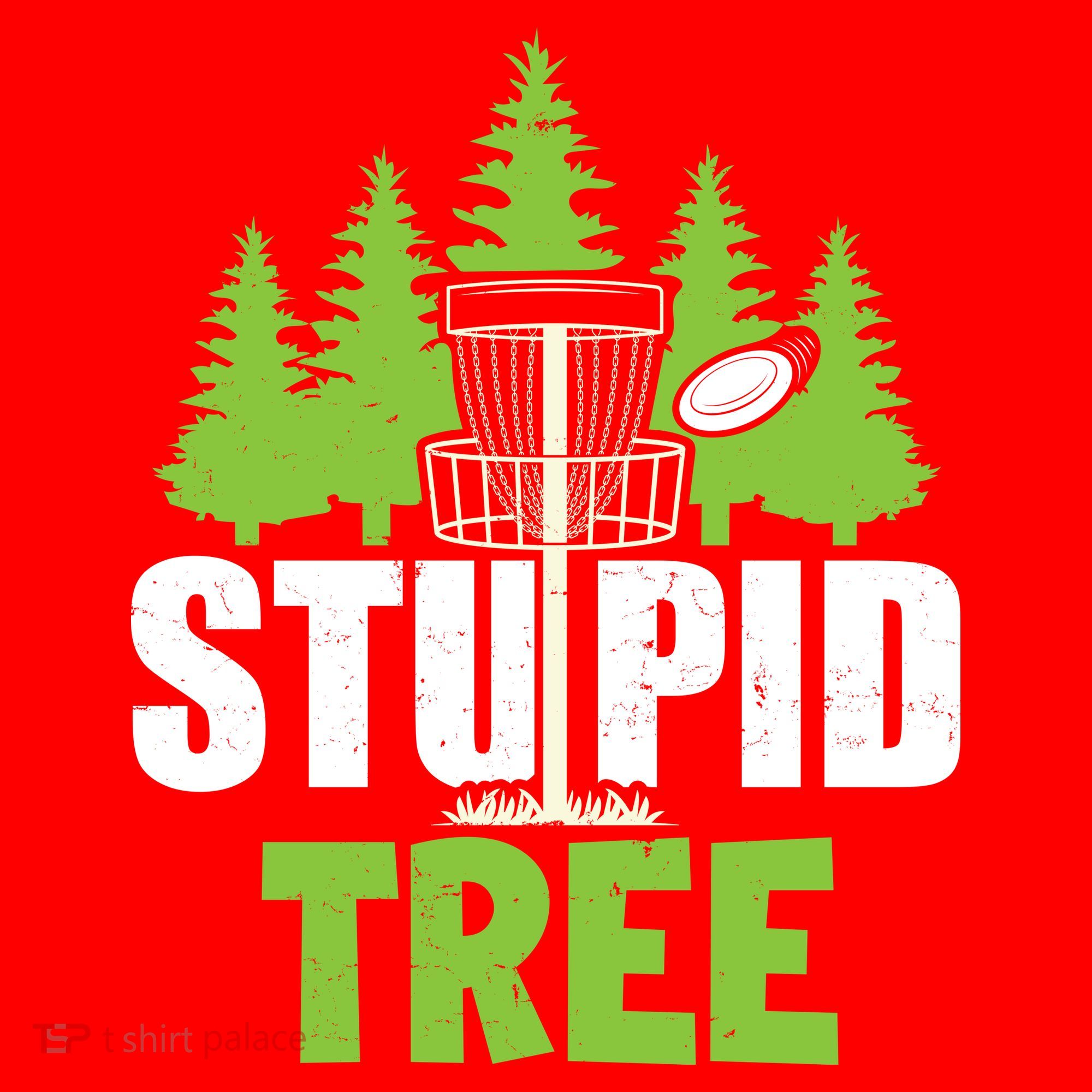 Funny Disc Golf Stupid Tree Button
