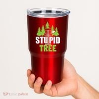 Funny Disc Golf Stupid Tree Tumbler thumb 2