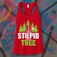 Funny Disc Golf Stupid Tree Women's Tank Top thumb 3