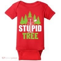 Funny Disc Golf Stupid Tree Baby Bodysuit thumb 0