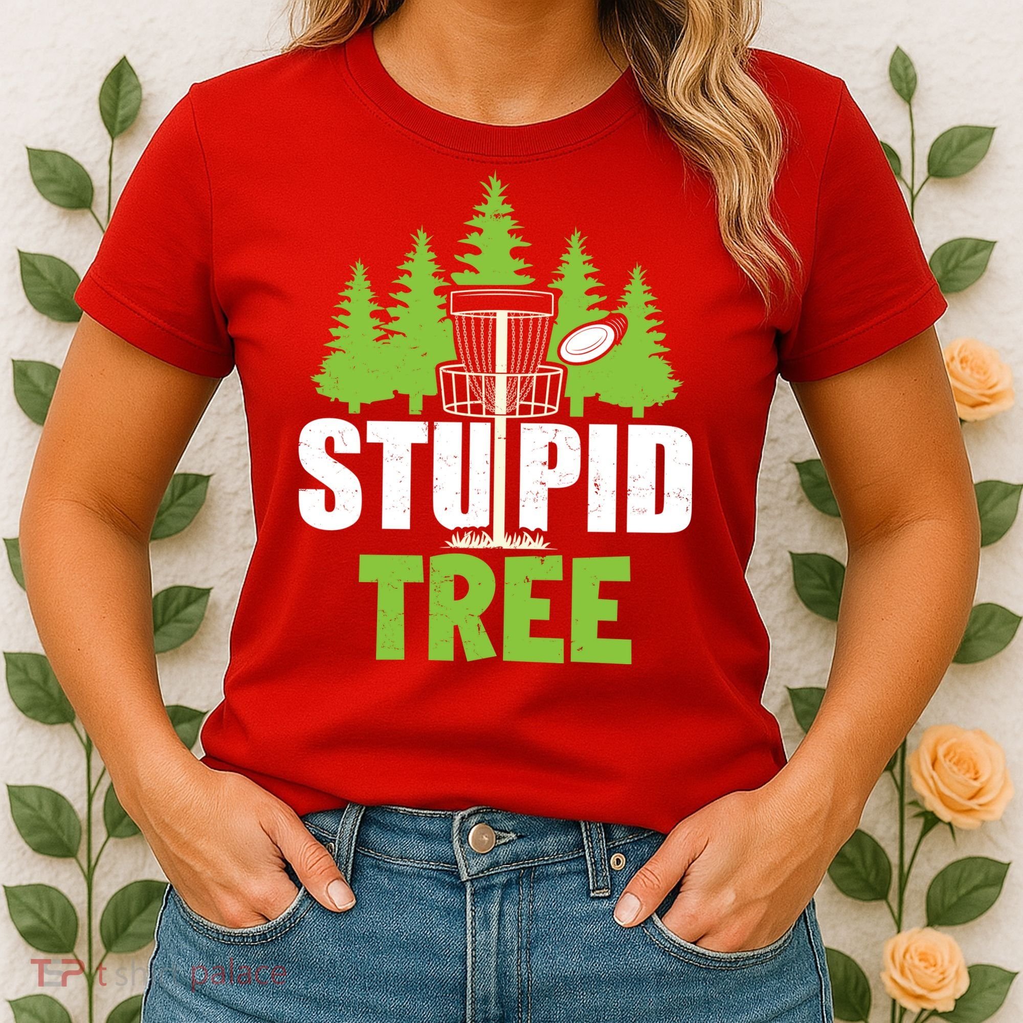 Funny Disc Golf Stupid Tree Women's T-Shirt