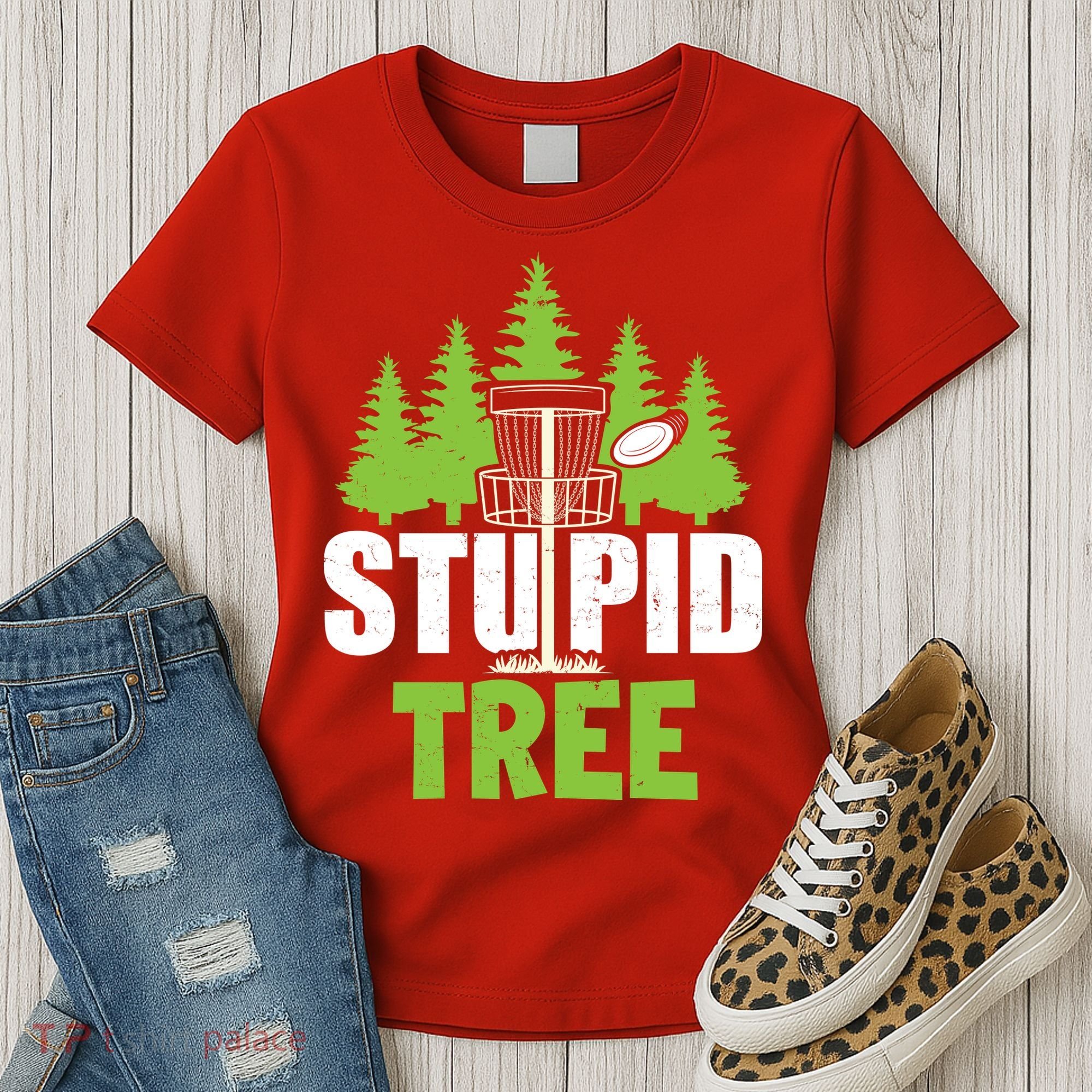 Funny Disc Golf Stupid Tree Women's T-Shirt