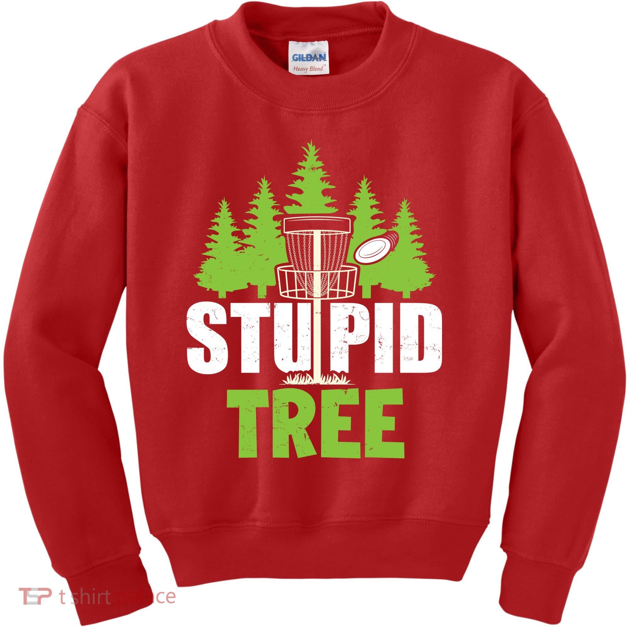 Funny Disc Golf Stupid Tree Kids Sweatshirt
