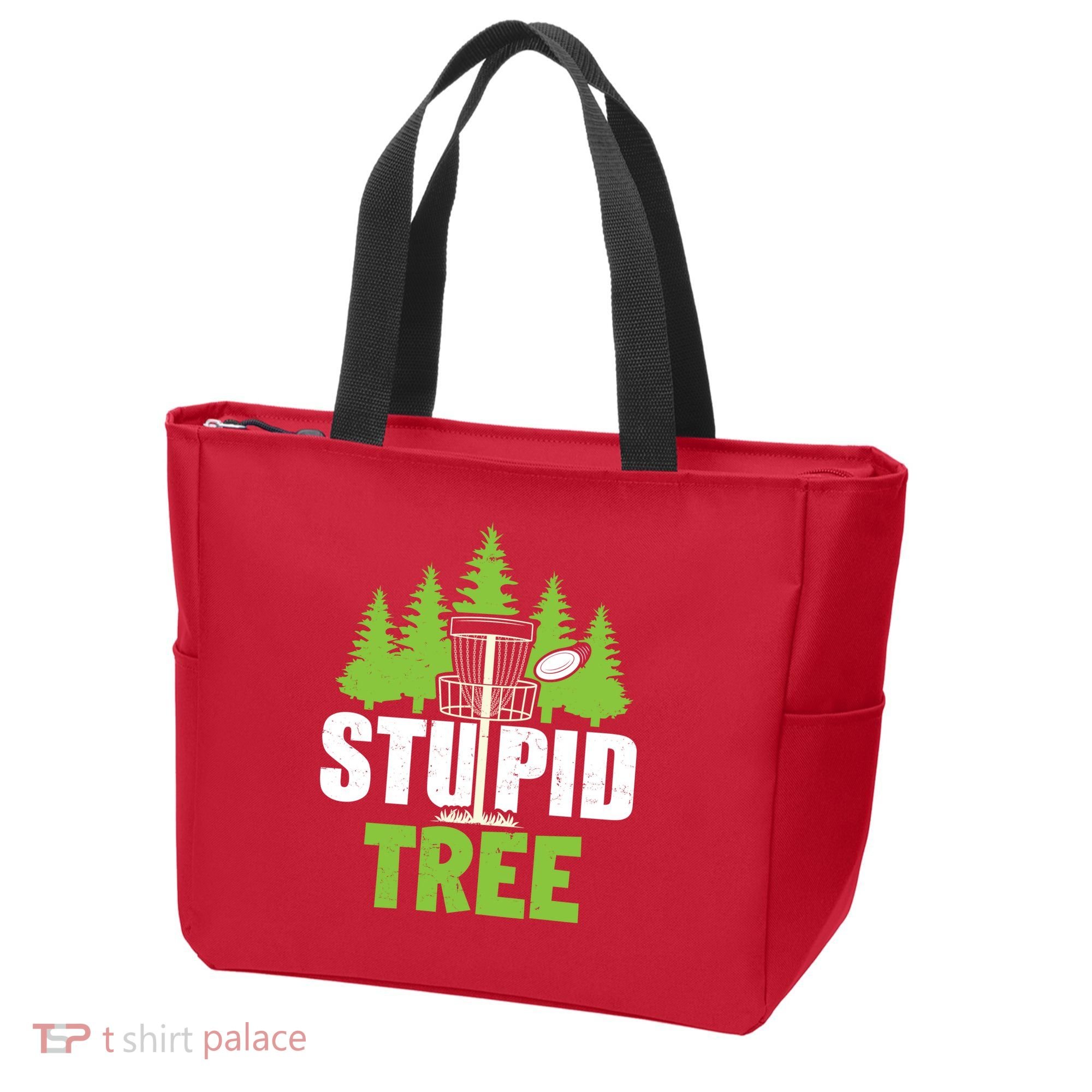 Funny Disc Golf Stupid Tree Tote Bag