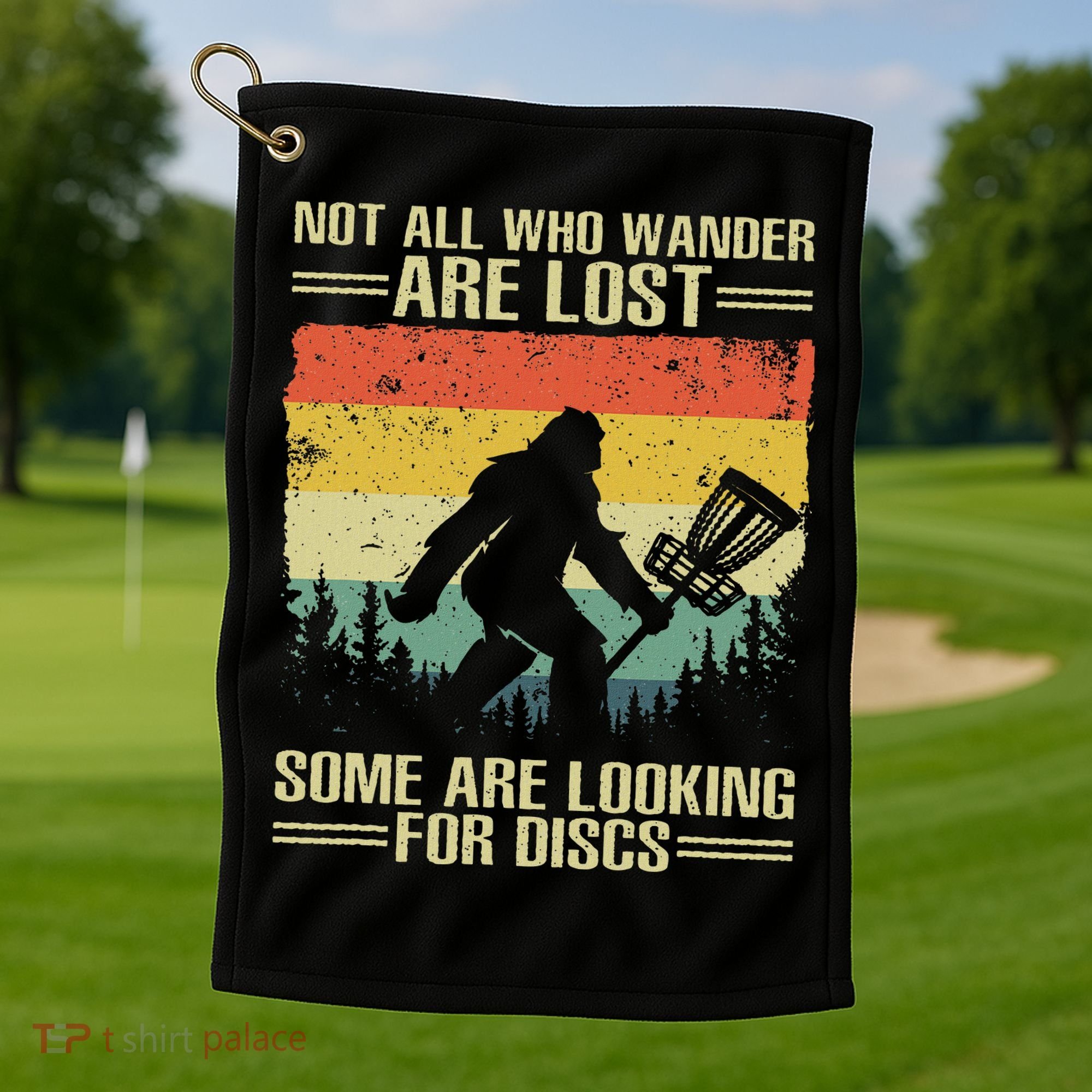 Funny Disc Golf Art For Women Disc Golf Player Golf Towel