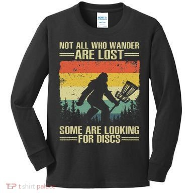 Funny Disc Golf Art For Women Disc Golf Player Kids Long Sleeve Shirt