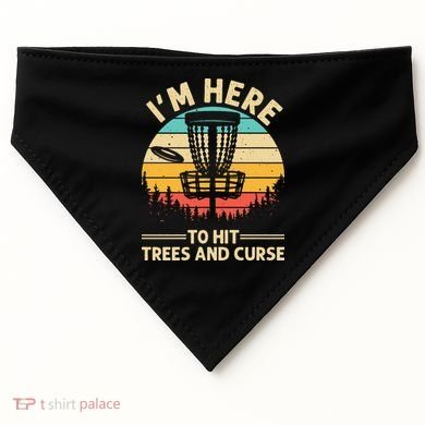 Funny Disc Golf For  Disc Golf Player Trees Sports USA-Made Doggie Bandana