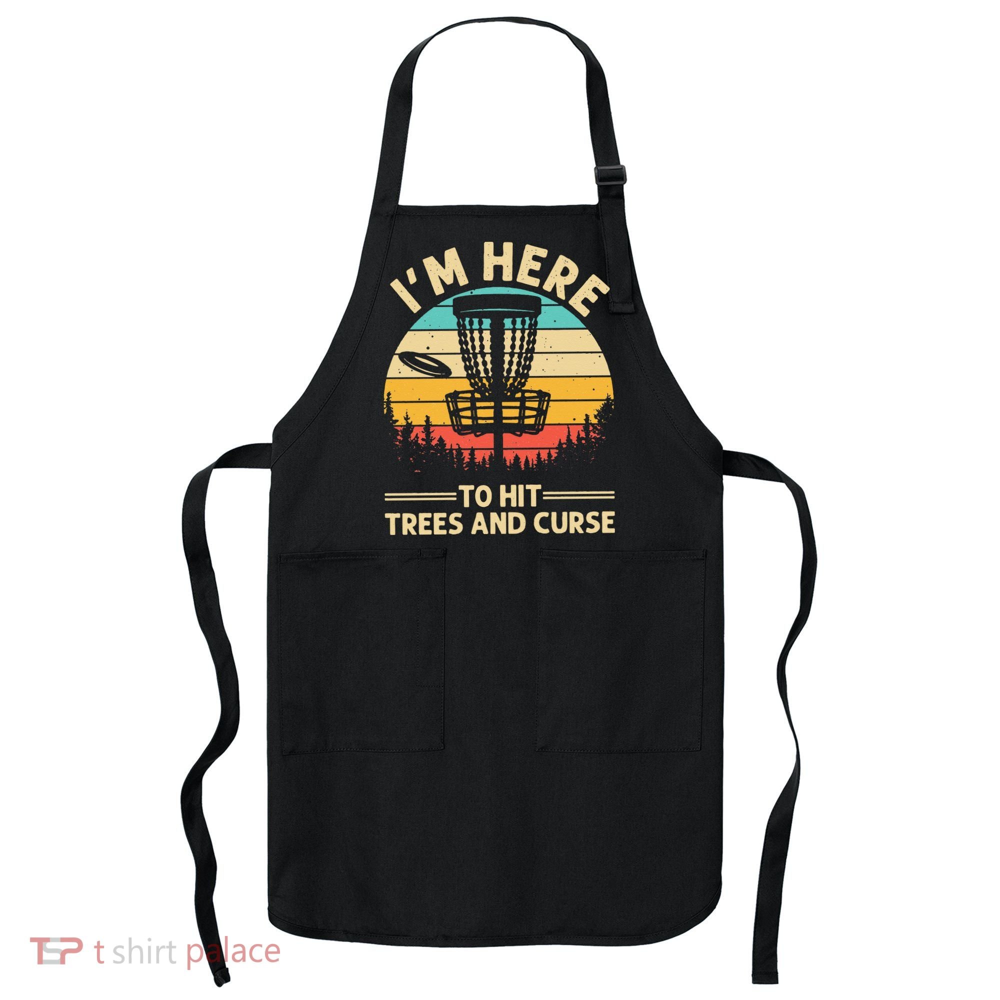 Funny Disc Golf For  Disc Golf Player Trees Sports Apron
