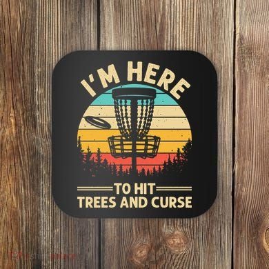 Funny Disc Golf For  Disc Golf Player Trees Sports Coaster
