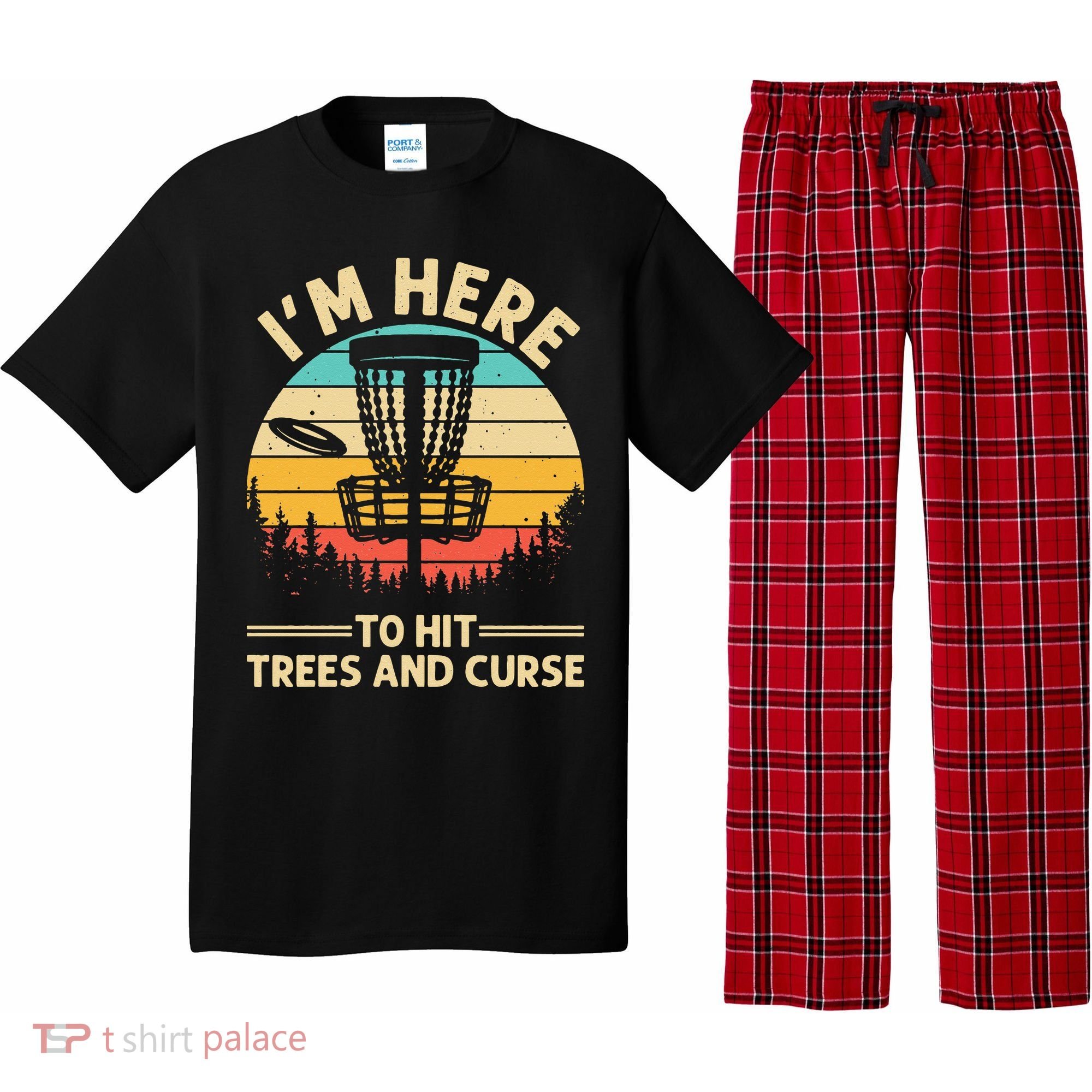 Funny Disc Golf For  Disc Golf Player Trees Sports Pajama Set