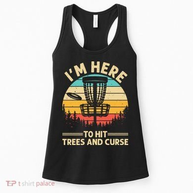 Funny Disc Golf For  Disc Golf Player Trees Sports Women's Tank Top