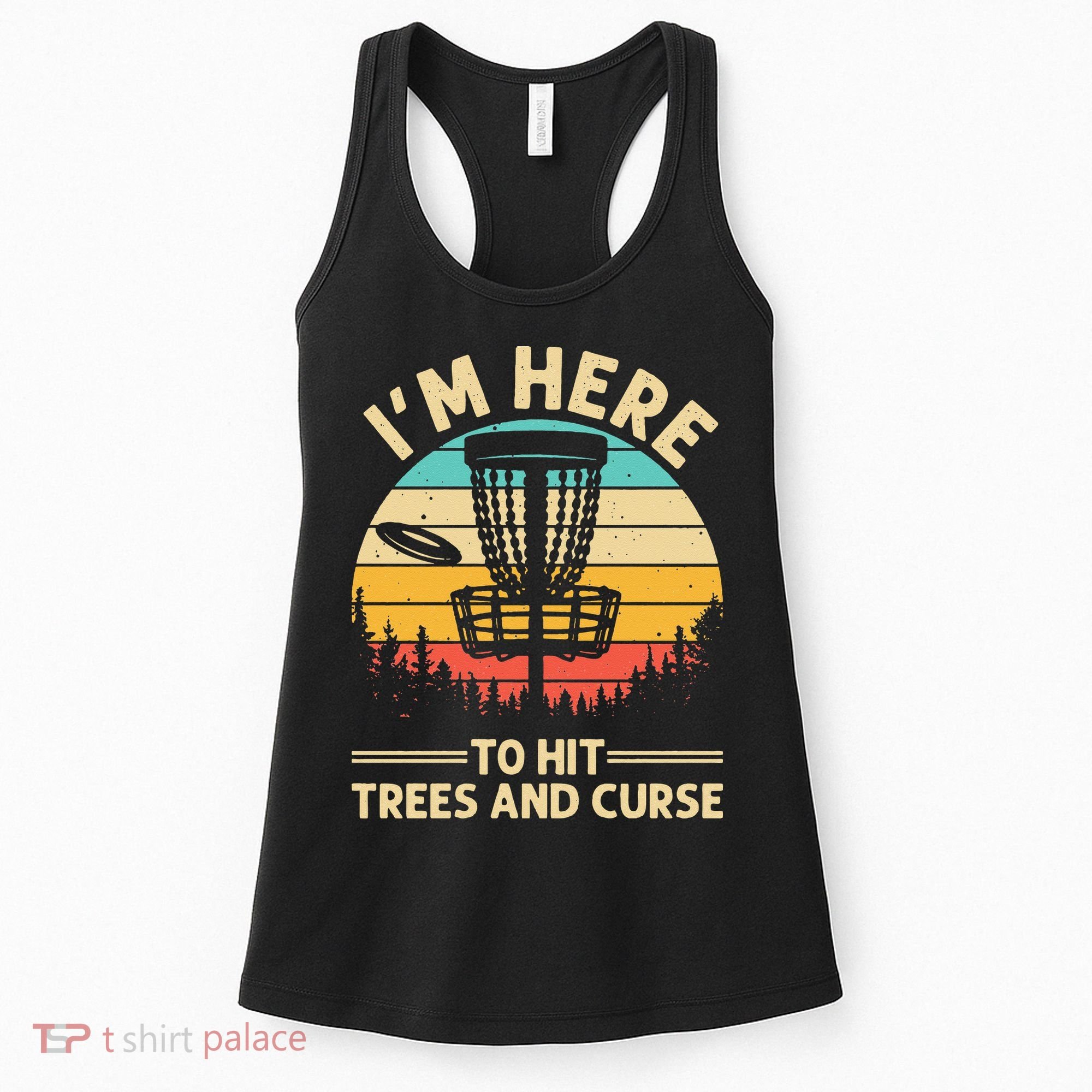 Funny Disc Golf For  Disc Golf Player Trees Sports Women's Tank Top