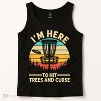 Funny Disc Golf For  Disc Golf Player Trees Sports Tank Top thumb 2