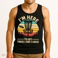 Funny Disc Golf For  Disc Golf Player Trees Sports Tank Top thumb 3