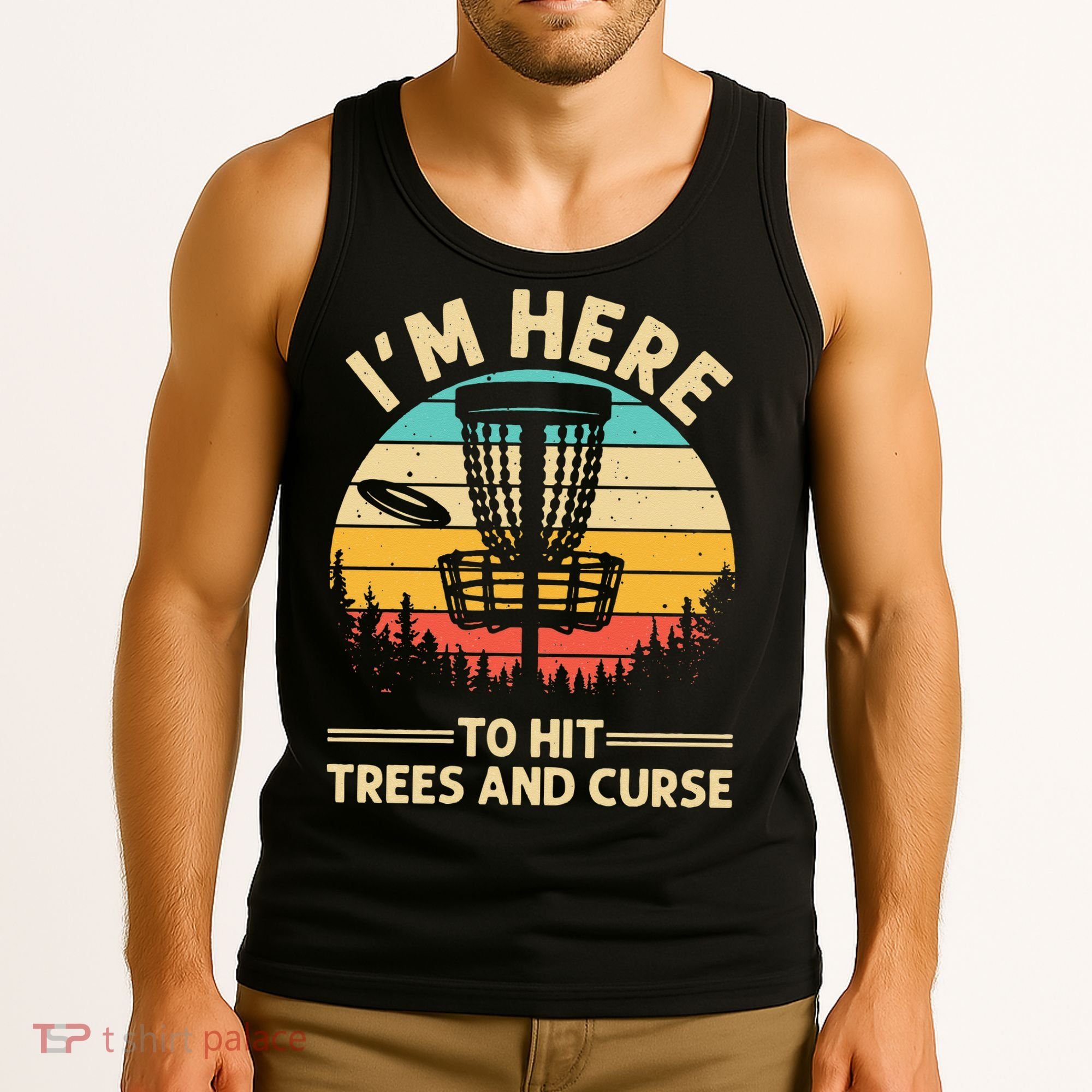 Funny Disc Golf For  Disc Golf Player Trees Sports Tank Top