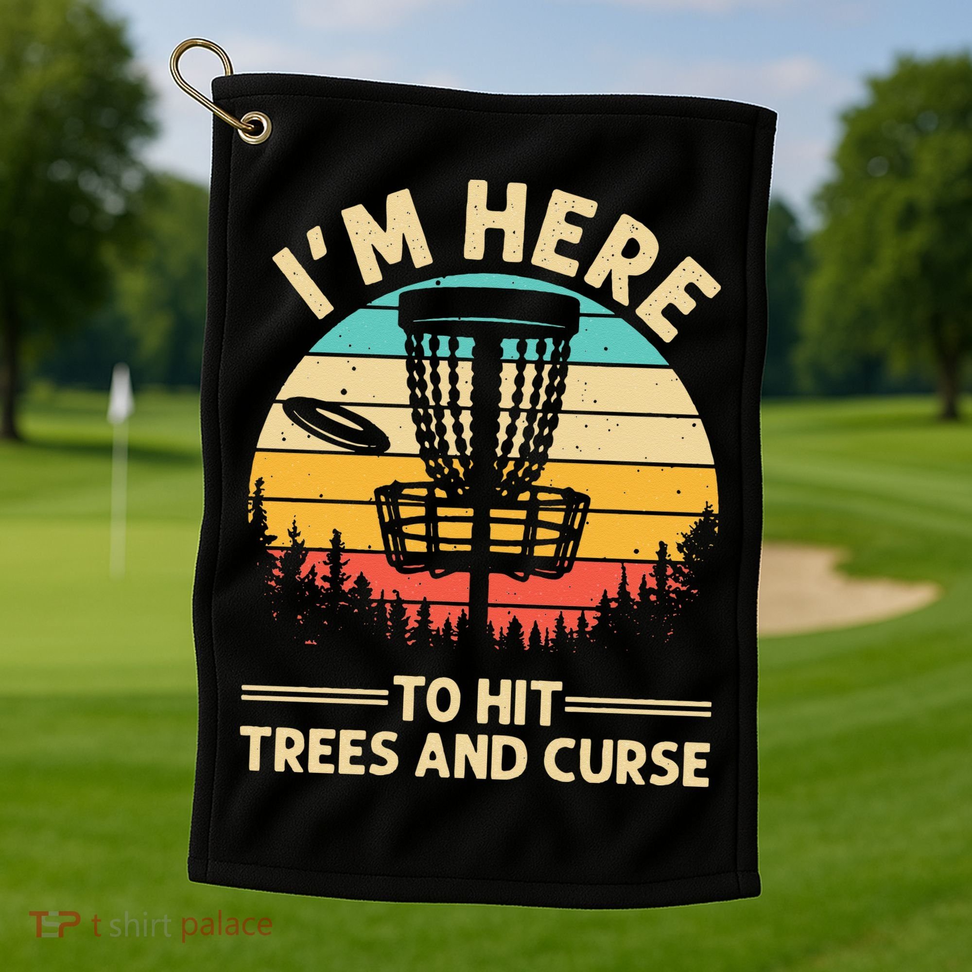 Funny Disc Golf For  Disc Golf Player Trees Sports Golf Towel
