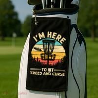 Funny Disc Golf For  Disc Golf Player Trees Sports Golf Towel thumb 2