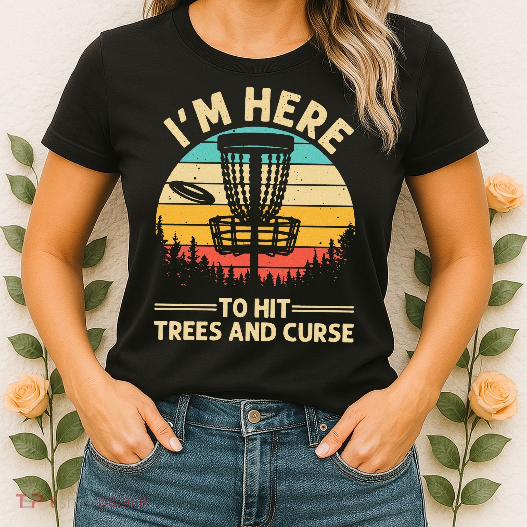 Funny Disc Golf For  Disc Golf Player Trees Sports Women's T-Shirt
