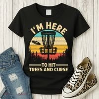 Funny Disc Golf For  Disc Golf Player Trees Sports Women's T-Shirt thumb 3