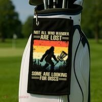 Funny Disc Golf Art Golf Towel thumb 2
