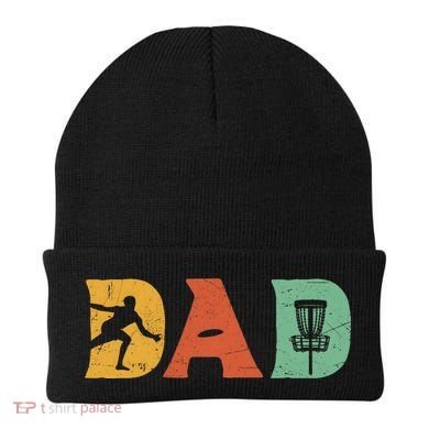 Funny Disc Golf Dad Retro Fathers Day Beanie