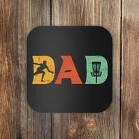 Funny Disc Golf Dad Retro Fathers Day Coaster thumb 0