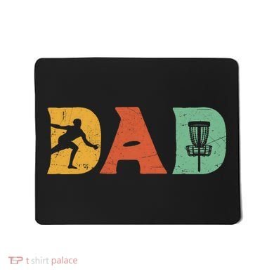 Funny Disc Golf Dad Retro Fathers Day Mousepad