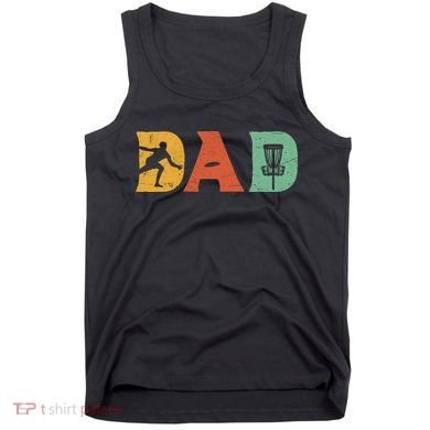 Funny Disc Golf Dad Retro Fathers Day Tank Top