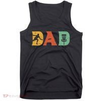 Funny Disc Golf Dad Retro Fathers Day Tank Top thumb 0