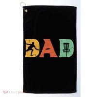 Funny Disc Golf Dad Retro Fathers Day Golf Towel thumb 0