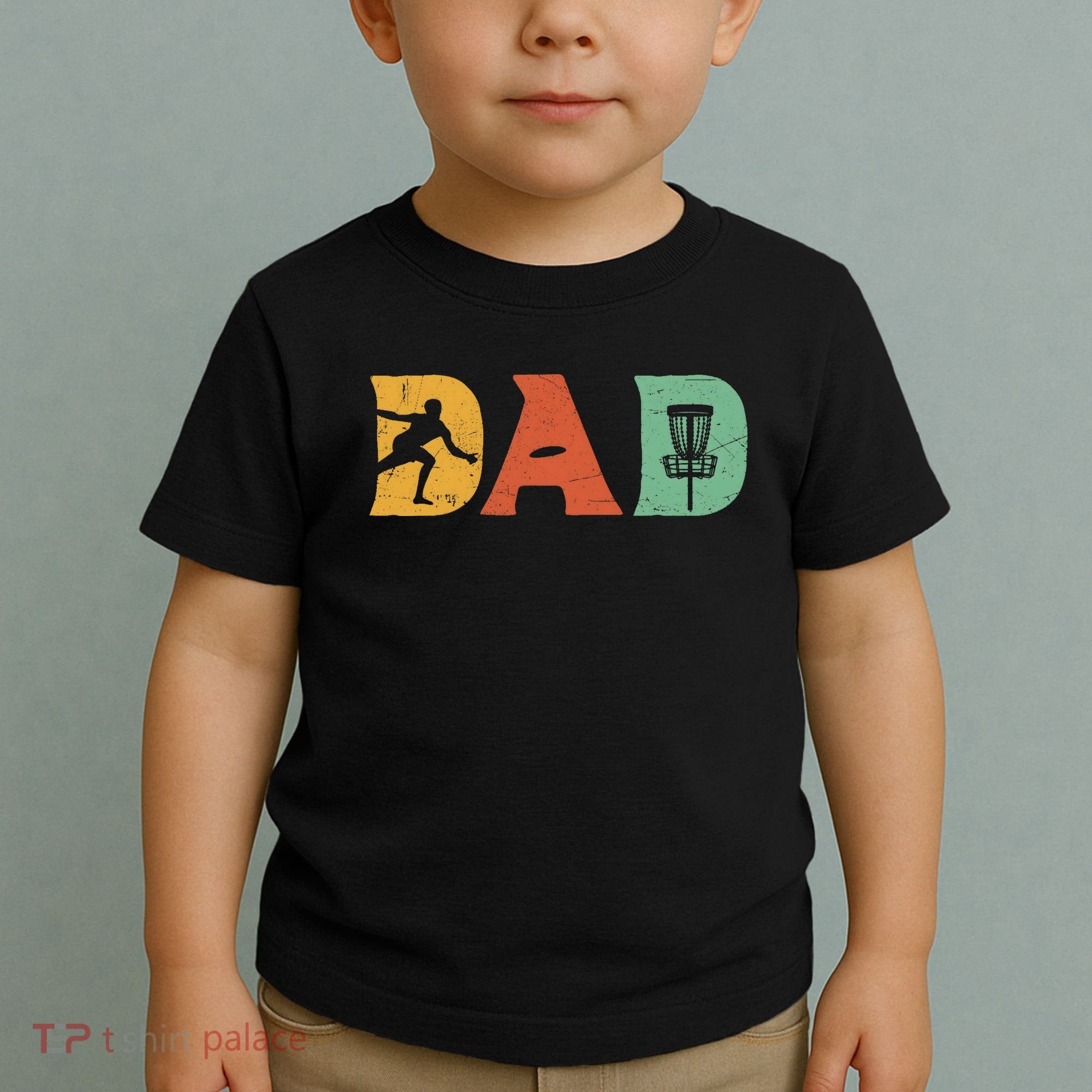 Funny Disc Golf Dad Retro Fathers Day Toddler T-Shirt