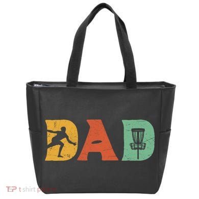 Funny Disc Golf Dad Retro Fathers Day Tote Bag