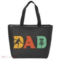 Funny Disc Golf Dad Retro Fathers Day Tote Bag thumb 0