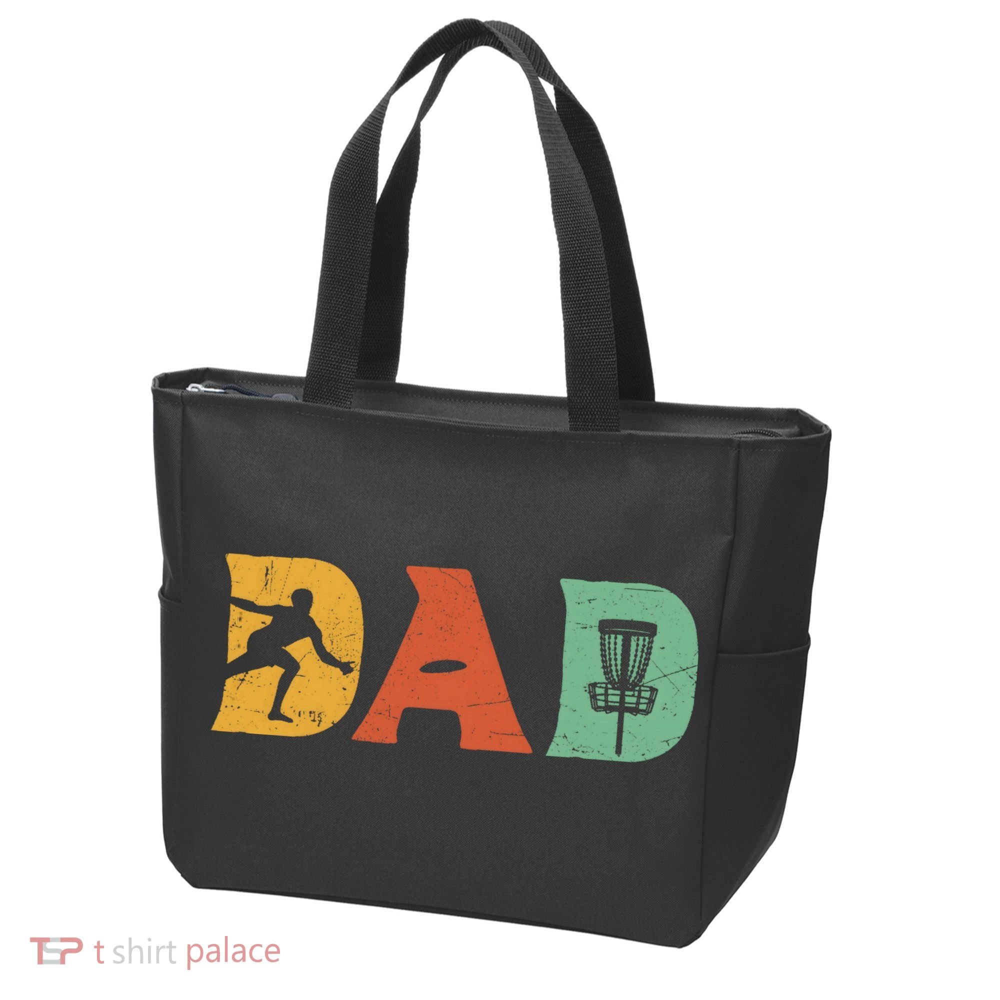 Funny Disc Golf Dad Retro Fathers Day Tote Bag