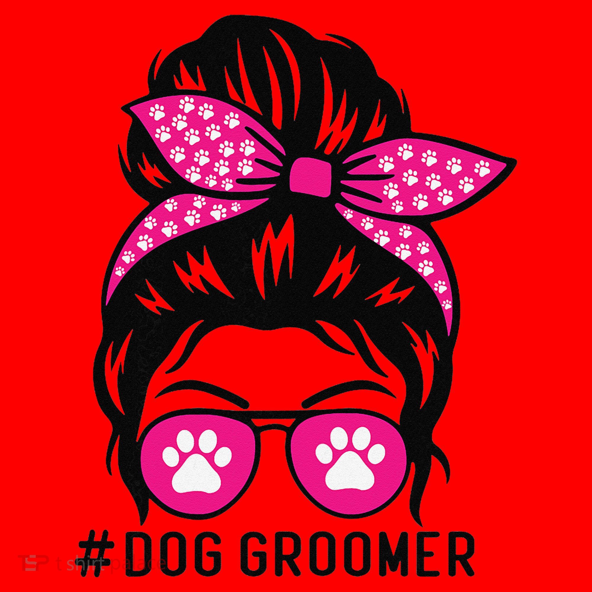 Funny Dog Groomer Grooming Pet Stylist Lady Santa Hat