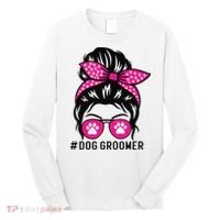 Funny Dog Groomer Grooming Pet Stylist Lady Long Sleeve Shirt thumb 0