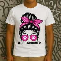 Funny Dog Groomer Grooming Pet Stylist Lady T-Shirt thumb 3