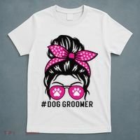 Funny Dog Groomer Grooming Pet Stylist Lady T-Shirt thumb 5