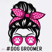 Funny Dog Groomer Grooming Pet Stylist Lady T-Shirt thumb 7