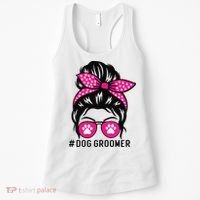 Funny Dog Groomer Grooming Pet Stylist Lady Women's Tank Top thumb 0