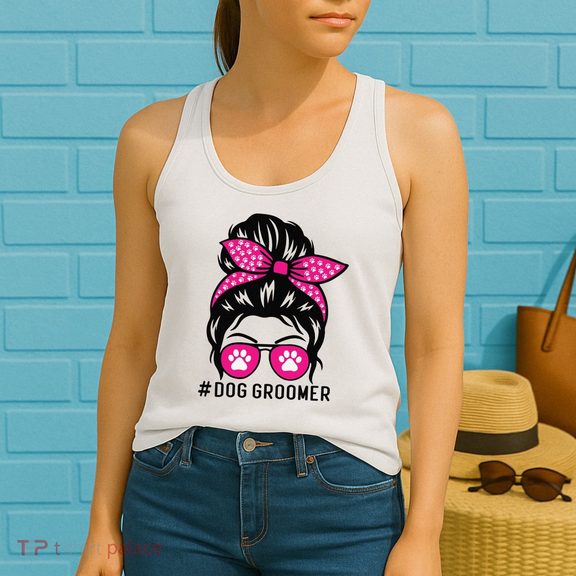 Funny Dog Groomer Grooming Pet Stylist Lady Women's Tank Top